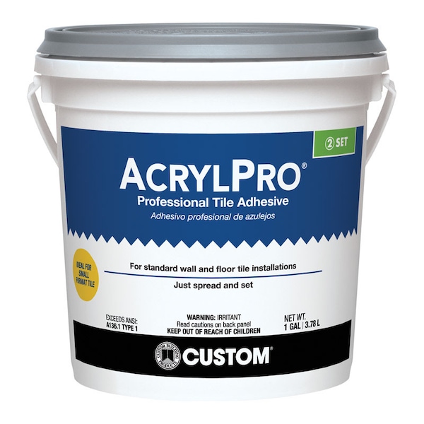 Acrylpro Custom Building Products AcrylPro Ceramic Tile Adhesive 1 gal ARL40001-2 - main